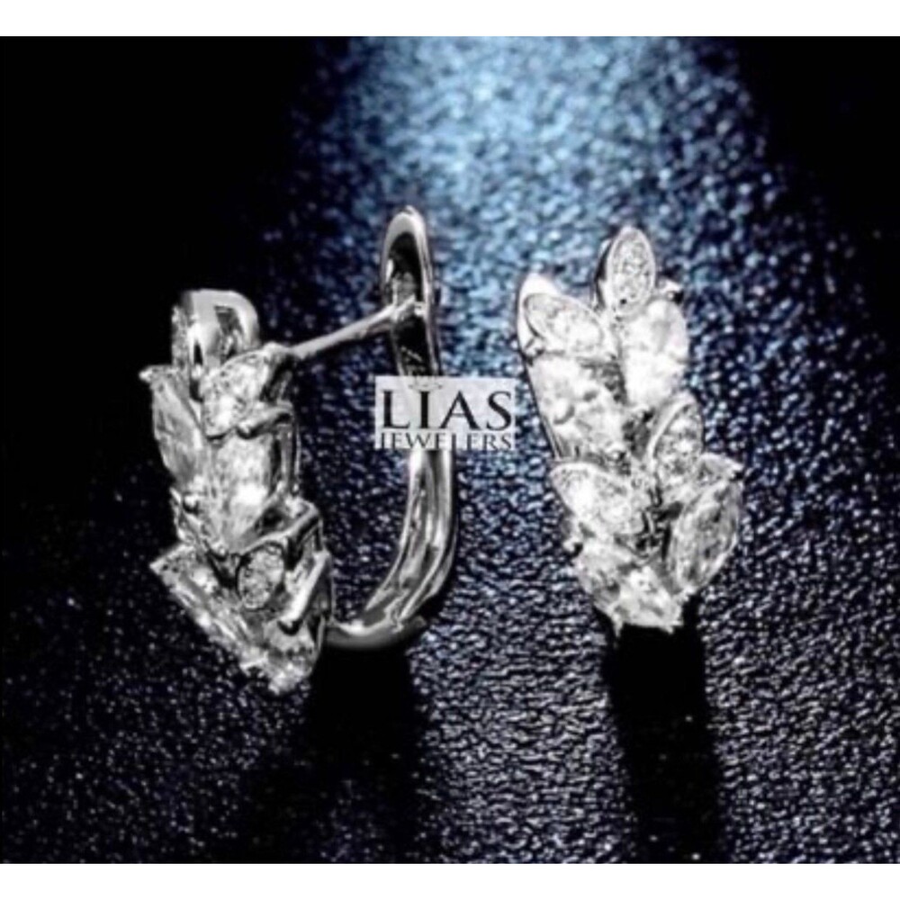 New 18k white gold earrings